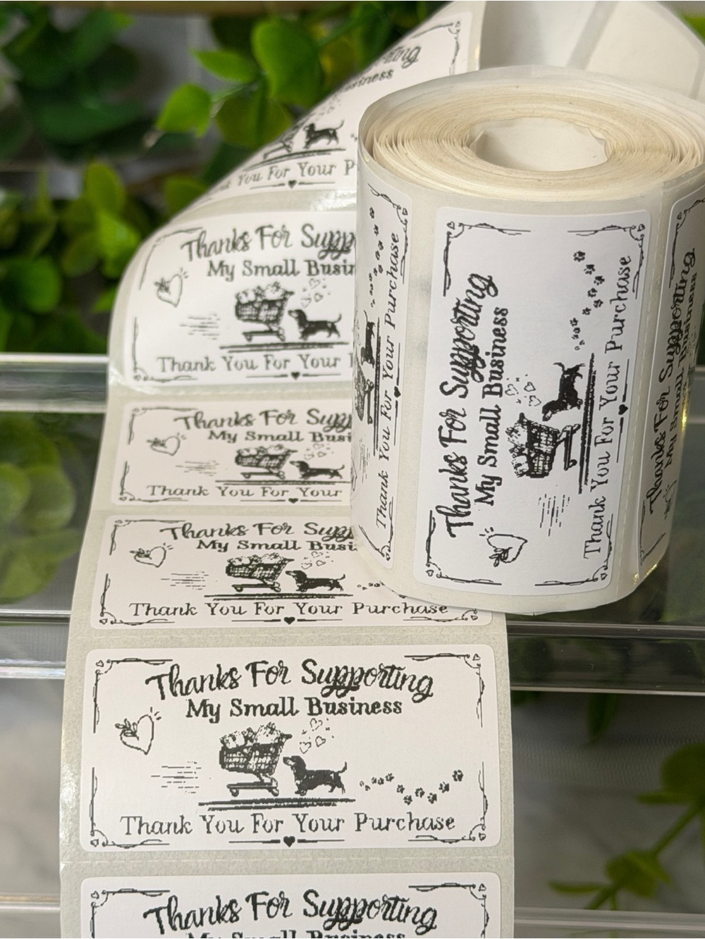 200 Dachshund Thank You Stickers 2x1 Small Business Shipping Labels Cute Dog